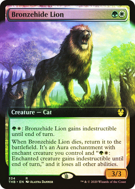 Bronzehide Lion (Extended Art)\nTheros Beyond Death - Variants\nSingle\nMagic The Gathering