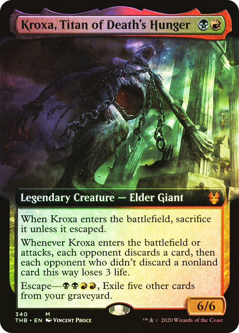 Kroxa, Titan of Death's Hunger (Extended Art)\nTheros Beyond Death - Variants\nSingle\nMagic The Gathering