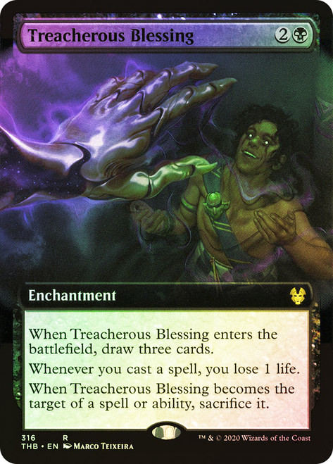Treacherous Blessing (Extended Art)\nTheros Beyond Death - Variants\nSingle\nMagic The Gathering