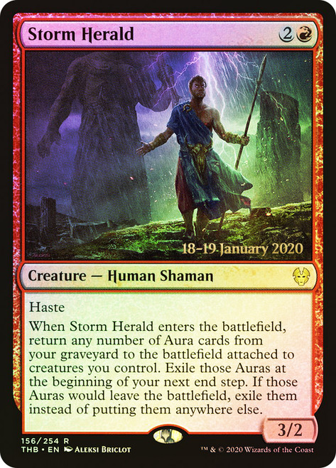 Storm Herald (Prerelease) (Theros Beyond Death)\nPromo: Date Stamped\nSingle\nMagic The Gathering