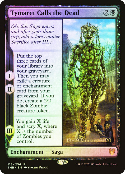 Tymaret Calls the Dead (Prerelease) (Theros Beyond Death)
Promo
Single
Magic: The Gathering