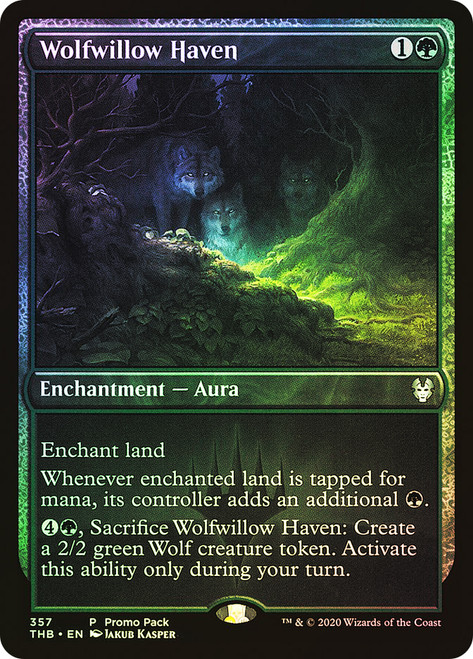 Wolfwillow Haven (Promo Pack) (Theros Beyond Death)\nPromo: General\nSingle\nMagic The Gathering