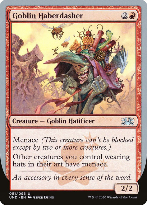 Goblin Haberdasher\nUnsanctioned\nSingle\nMagic The Gathering