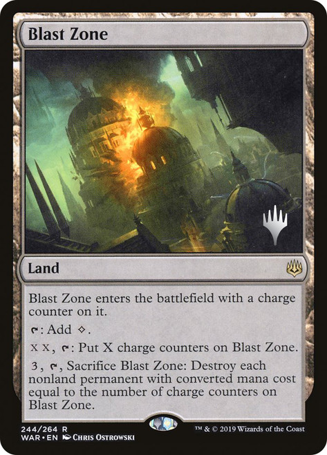 Blast Zone (Promo Pack) (War of the Spark)\nPromo: Planeswalker Stamped\nSingle\nMagic The Gathering