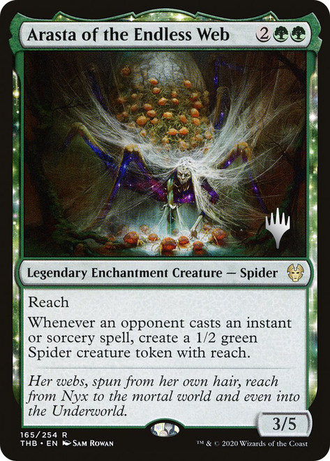 Arasta of the Endless Web (Promo Pack) (Theros Beyond Death)\nPromo: Planeswalker Stamped\nSingle\nMagic The Gathering