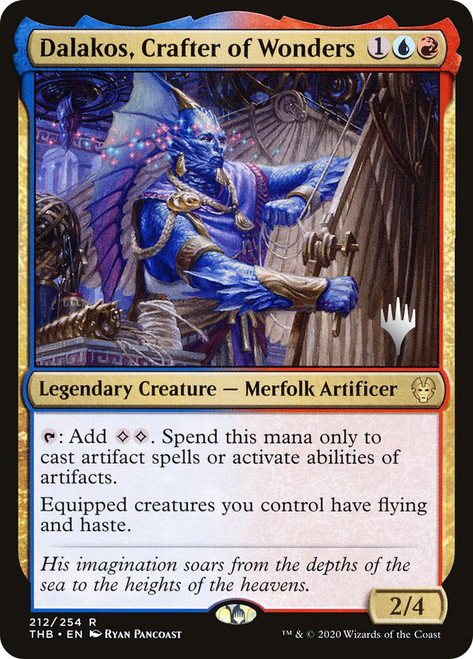 Dalakos, Crafter of Wonders (Promo Pack) (Theros Beyond Death)\nPromo: Planeswalker Stamped\nSingle\nMagic The Gathering