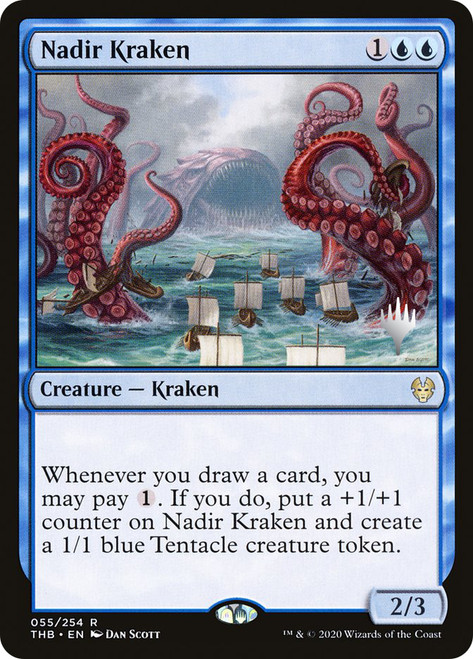 Nadir Kraken (Promo Pack) (Theros Beyond Death)\nPromo: Planeswalker Stamped\nSingle\nMagic The Gathering