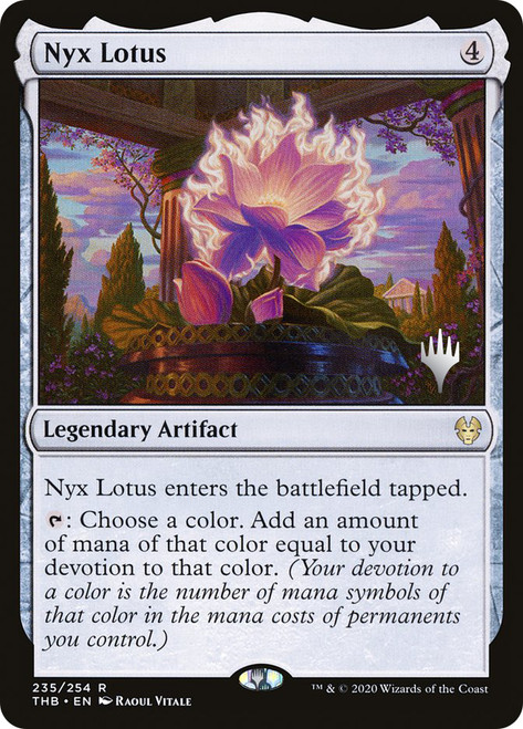 Nyx Lotus (Promo Pack) (Theros Beyond Death)\nPromo: Planeswalker Stamped\nSingle\nMagic The Gathering
