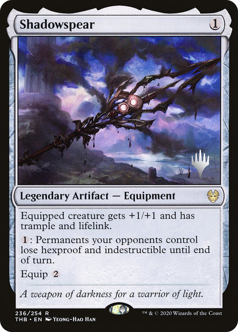 Shadowspear (Promo Pack) (Theros Beyond Death)\nPromo: Planeswalker Stamped\nSingle\nMagic The Gathering