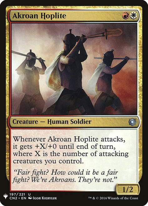 Akroan Hoplite\nPlaneswalker Symbol Reprints\nSingle\nMagic The Gathering