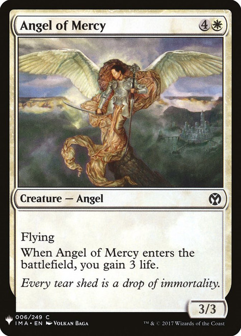 Angel of Mercy\nPlaneswalker Symbol Reprints\nSingle\nMagic The Gathering