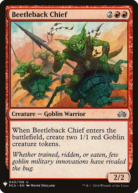 Beetleback Chief\nPlaneswalker Symbol Reprints\nSingle\nMagic The Gathering