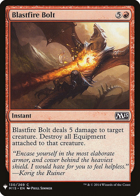 Blastfire Bolt\nPlaneswalker Symbol Reprints\nSingle\nMagic The Gathering