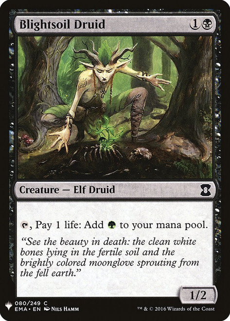 Blightsoil Druid\nPlaneswalker Symbol Reprints\nSingle\nMagic The Gathering