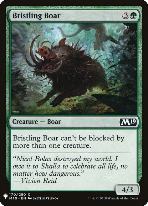Bristling Boar\nPlaneswalker Symbol Reprints\nSingle\nMagic The Gathering