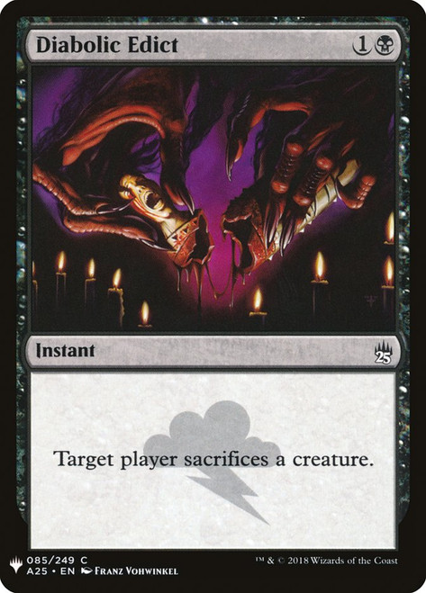 Diabolic Edict\nPlaneswalker Symbol Reprints\nSingle\nMagic The Gathering