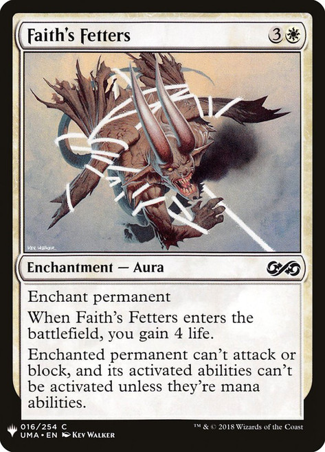 Faith's Fetters\nPlaneswalker Symbol Reprints\nSingle\nMagic The Gathering