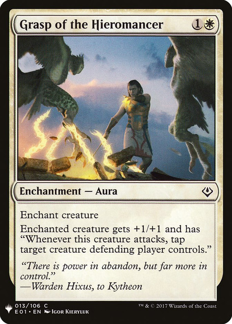 Grasp of the Hieromancer\nPlaneswalker Symbol Reprints\nSingle\nMagic The Gathering