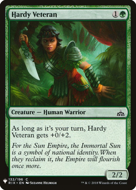 Hardy Veteran\nPlaneswalker Symbol Reprints\nSingle\nMagic The Gathering