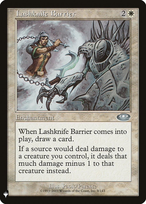 Lashknife Barrier\nPlaneswalker Symbol Reprints\nSingle\nMagic The Gathering