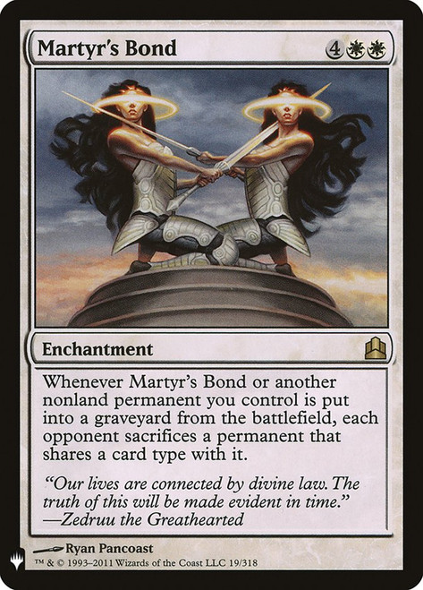 Martyr's Bond\nPlaneswalker Symbol Reprints\nSingle\nMagic The Gathering