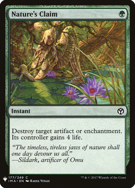 Nature's Claim\nPlaneswalker Symbol Reprints\nSingle\nMagic The Gathering