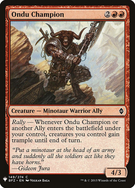Ondu Champion\nPlaneswalker Symbol Reprints\nSingle\nMagic The Gathering