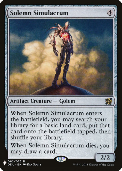 Solemn Simulacrum\nPlaneswalker Symbol Reprints\nSingle\nMagic The Gathering