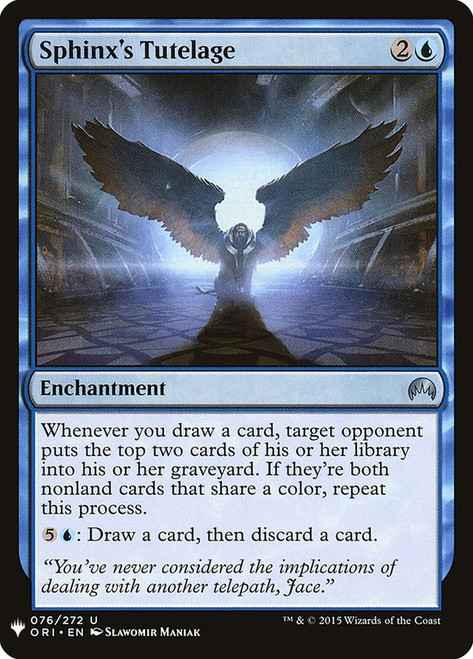Sphinx's Tutelage\nPlaneswalker Symbol Reprints\nSingle\nMagic The Gathering
