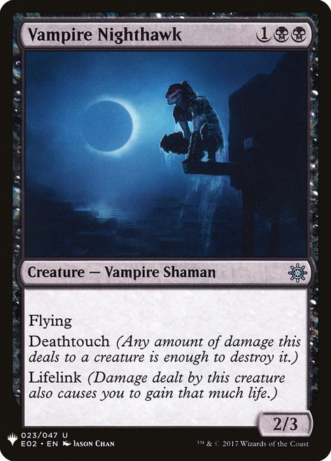 Vampire Nighthawk (Explorers of Ixalan)\nPlaneswalker Symbol Reprints\nSingle\nMagic The Gathering