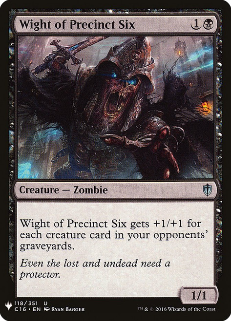 Wight of Precinct Six\nPlaneswalker Symbol Reprints\nSingle\nMagic The Gathering