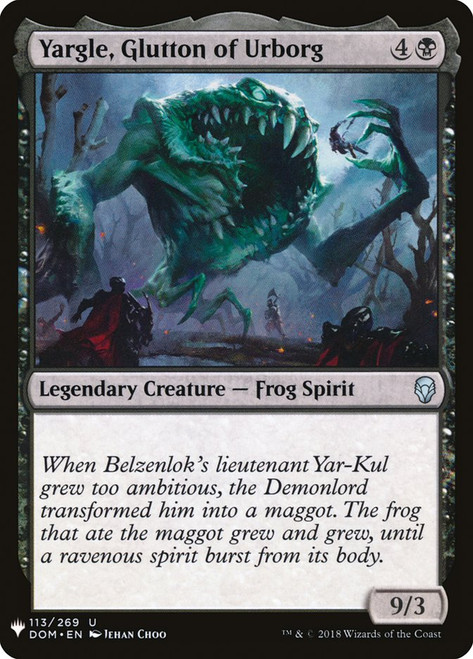 Yargle, Glutton of Urborg\nPlaneswalker Symbol Reprints\nSingle\nMagic The Gathering