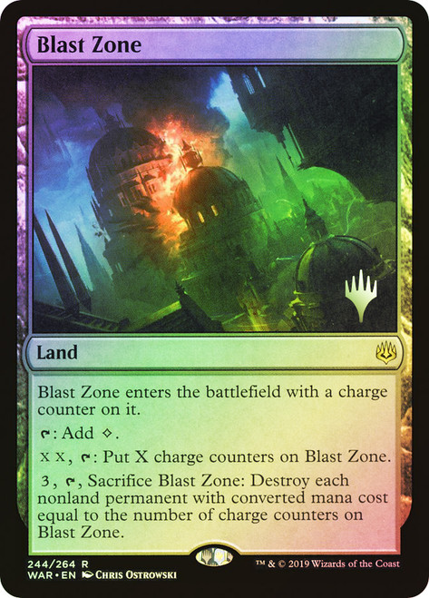 Blast Zone (Promo Pack) (War of the Spark)\nPromo: Planeswalker Stamped\nSingle\nMagic The Gathering