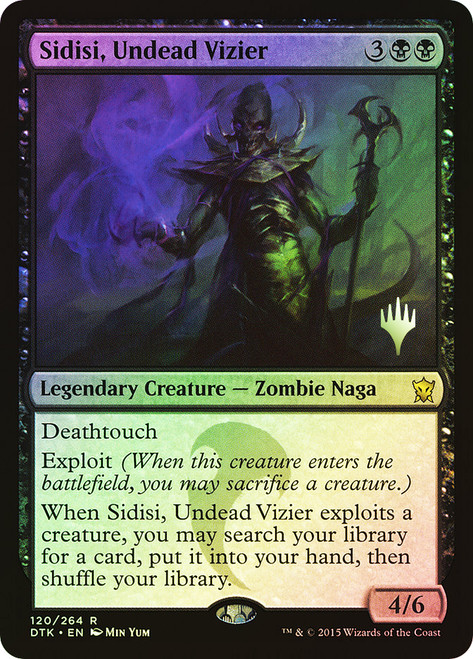 Sidisi, Undead Vizier (Promo Pack) (Dragons of Tarkir)\nPromo: Planeswalker Stamped\nSingle\nMagic The Gathering