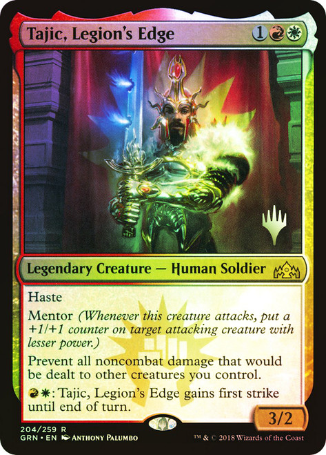 Tajic, Legion's Edge (Promo Pack) (Guilds of Ravnica)\nPromo: Planeswalker Stamped\nSingle\nMagic The Gathering