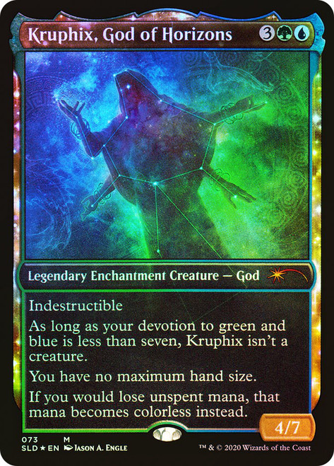 Kruphix, God of Horizons (Secret Lair) (Showcase)\nPromo: General\nSingle\nMagic The Gathering