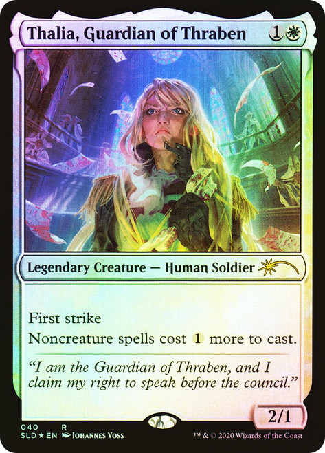 Thalia, Guardian of Thraben (Secret Lair) (#040)\nPromo: General\nSingle\nMagic The Gathering