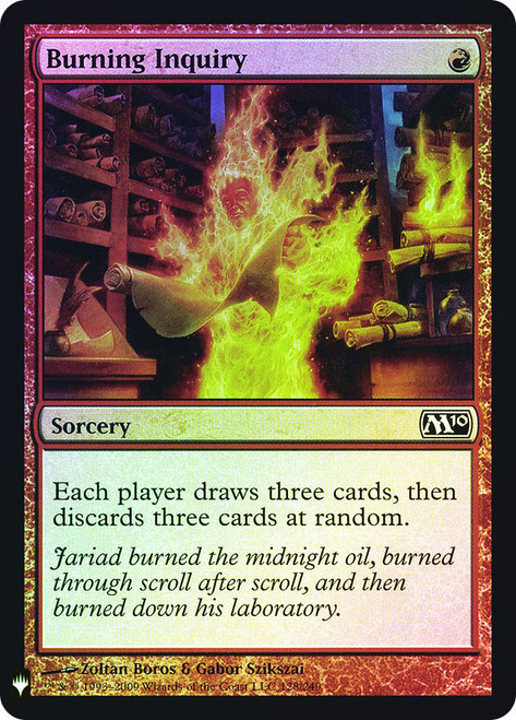 Burning Inquiry\nPlaneswalker Symbol Reprints\nSingle\nMagic The Gathering