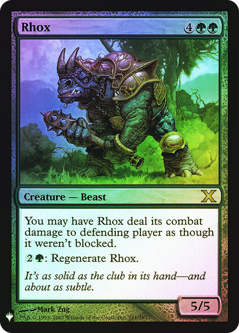 Rhox\nMystery Booster / The List\nSingle\nMagic The Gathering