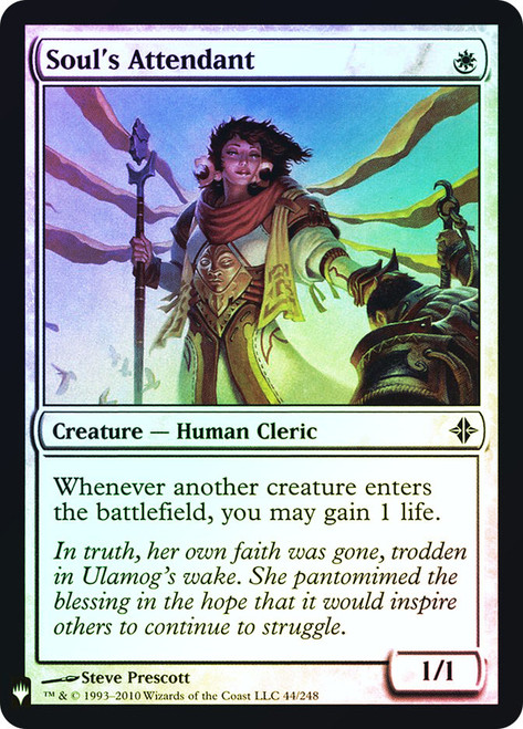Soul's Attendant\nMystery Booster / The List\nSingle\nMagic The Gathering