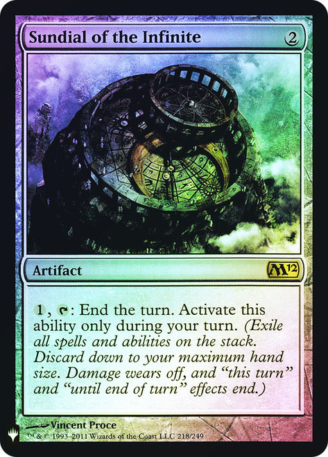 Sundial of the Infinite\nMystery Booster / The List\nSingle\nMagic The Gathering