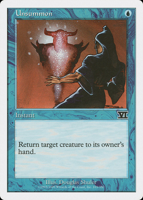 Unsummon\n6th Edition\nSingle\nMagic The Gathering
