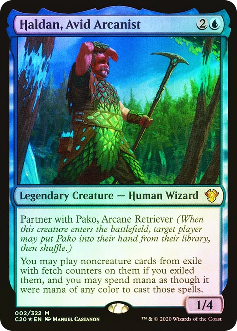 Haldan, Avid Arcanist\nCommander: 2020 Edition\nSingle\nMagic The Gathering