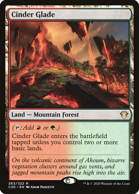 Cinder Glade\nCommander: 2020 Edition\nSingle\nMagic The Gathering