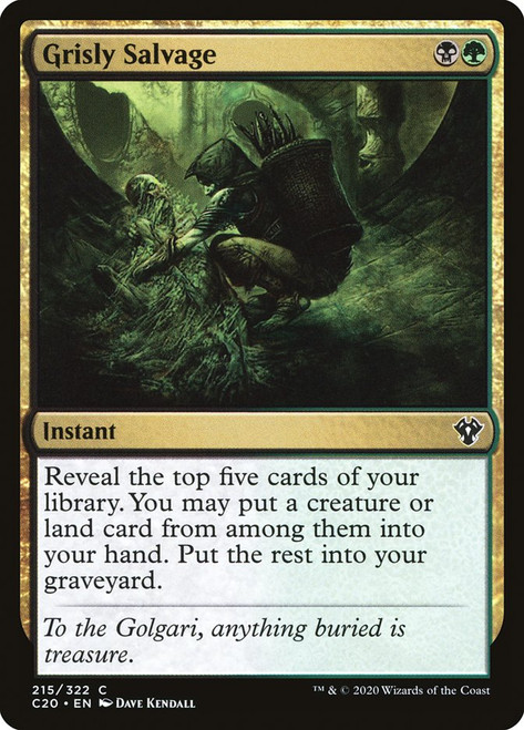 Grisly Salvage\nCommander: 2020 Edition\nSingle\nMagic The Gathering