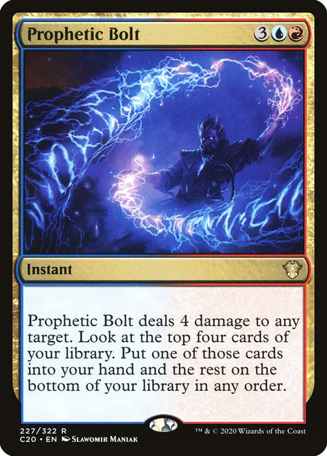Prophetic Bolt\nCommander: 2020 Edition\nSingle\nMagic The Gathering
