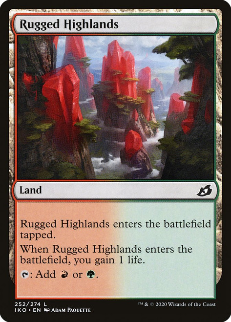 Rugged Highlands\nIkoria: Lair of Behemoths\nSingle\nMagic The Gathering