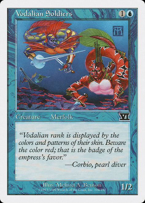 Vodalian Soldiers\n6th Edition\nSingle\nMagic The Gathering