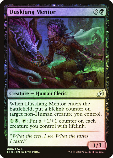 Duskfang Mentor\nIkoria: Lair of Behemoths\nSingle\nMagic The Gathering