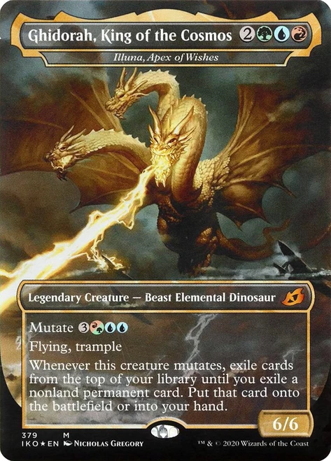 Illuna, Apex of Wishes (Ghidorah, King of the Cosmos) (Godzilla Series)\nIkoria: Lair of Behemoths - Variants\nSingle\nMagic The Gathering